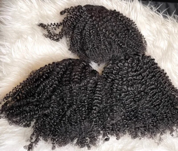 Afro Kinky Curl ricci di tipo 4A-4C offerta dei Bundles con o senza closure - immagine 4