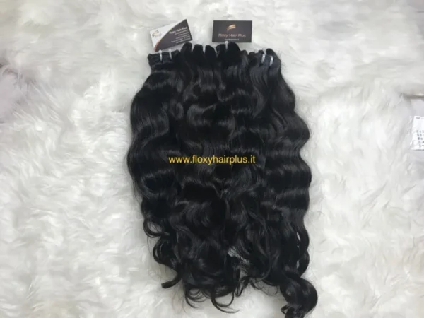 Raw Set Natural Wavy 2,3 or 4 Packs + Closure - immagine 2