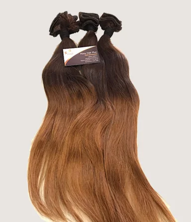 Vibrant natural ombré straight hair extensions