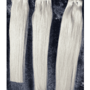 Weft hair extensions platinum blonde 613