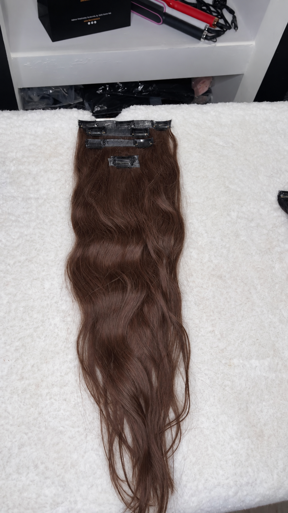 Extension clip-in seamless Natural Wavy castano cioccolato