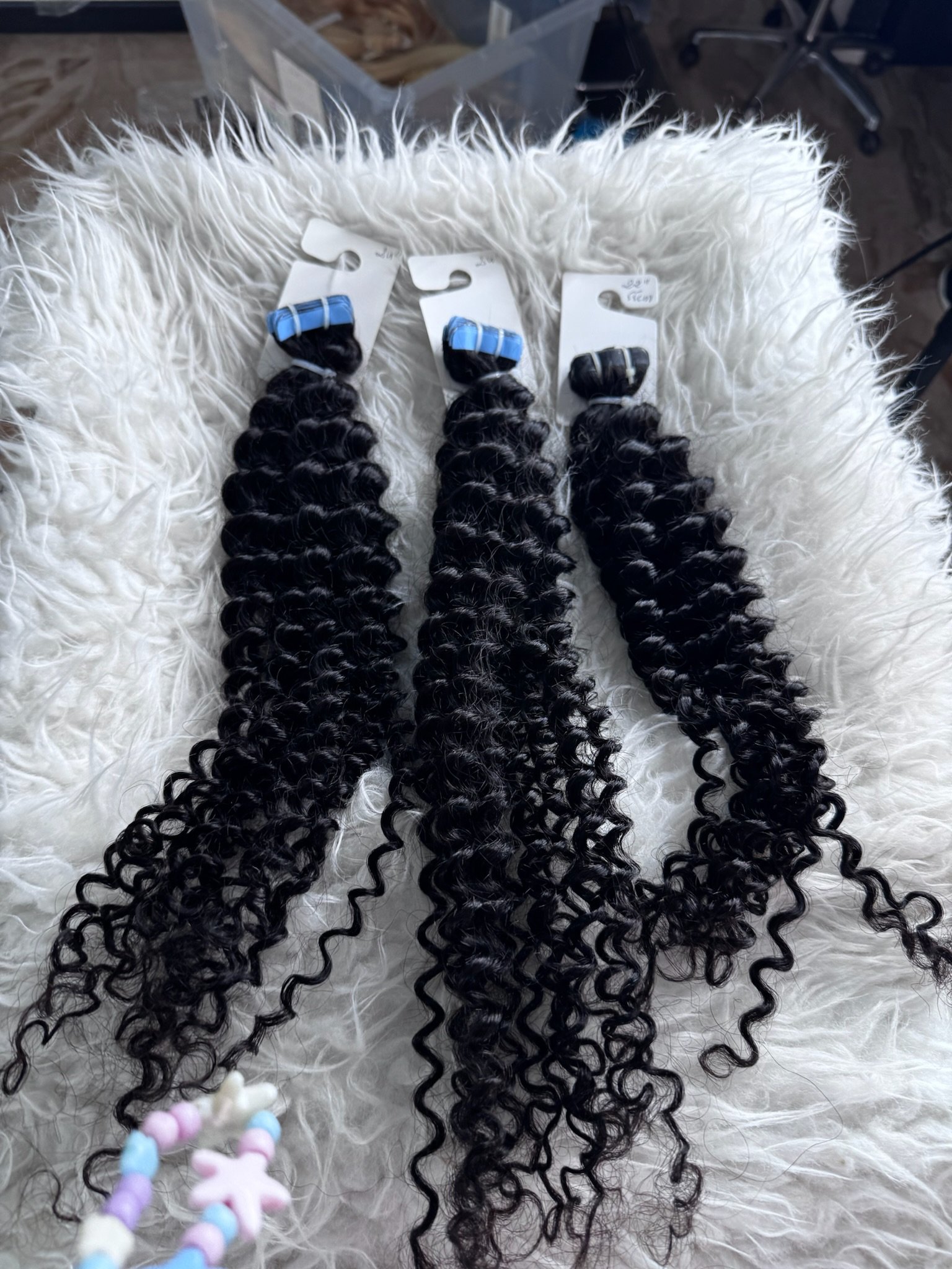 Extension Tape-In Deep Curly nero naturale in capelli umani